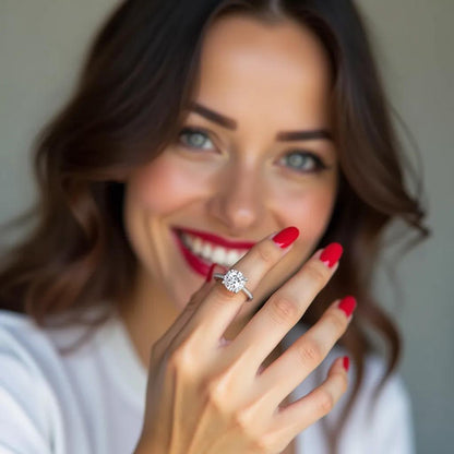 Laylani - Round Diamond Engagement Ring (Clarity Enhanced)