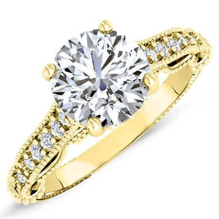Laylani Round Moissanite Bridal Set yellowgold