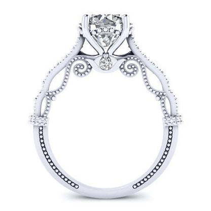 Laylani Round Moissanite Bridal Set whitegold