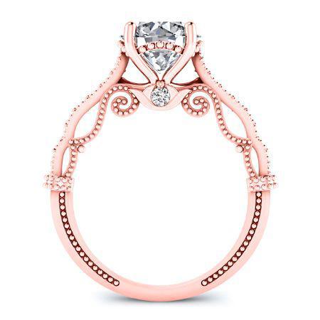 Laylani Round Moissanite Bridal Set rosegold
