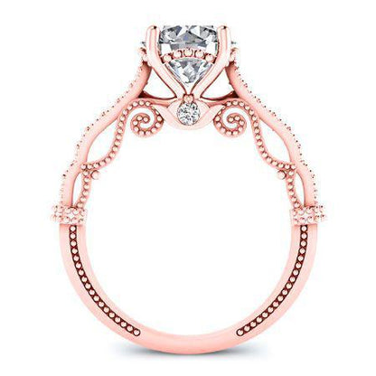 Laylani Round Moissanite Bridal Set rosegold