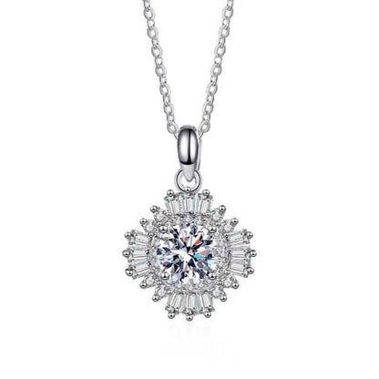 Leanna Moissanite Necklace whitegold