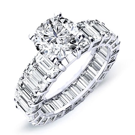 Linnea Round Moissanite Bridal Set whitegold