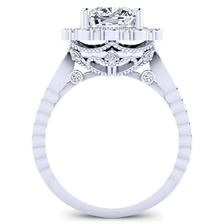 Lita Cushion Moissanite Bridal Set whitegold