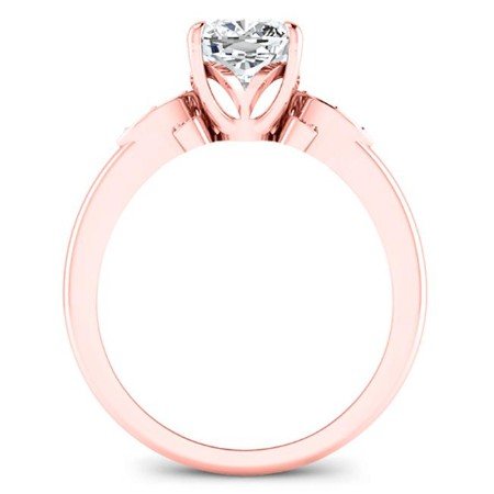 Lobelia Cushion Moissanite Bridal Set rosegold