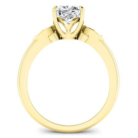 Lobelia Cushion Moissanite Bridal Set yellowgold