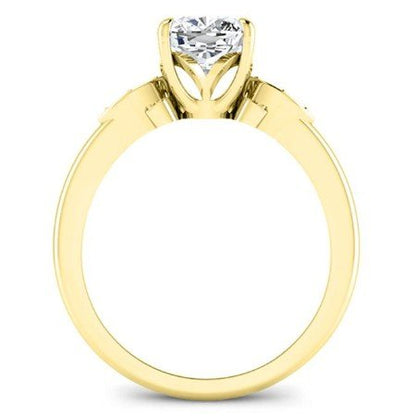 Lobelia Cushion Moissanite Bridal Set yellowgold
