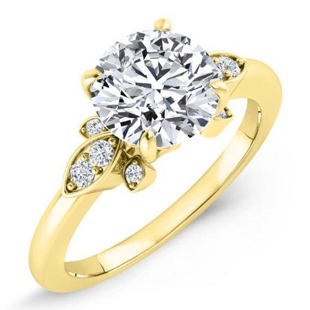 Lobelia Moissanite Matching Band Only (engagement Ring Not Included) For Ring With Round Center yellowgold