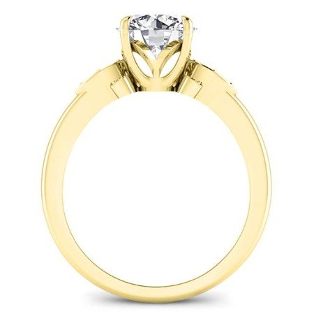 Lobelia Moissanite Matching Band Only (engagement Ring Not Included) For Ring With Round Center yellowgold
