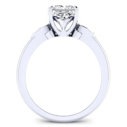 Lobelia Princess Moissanite Bridal Set whitegold