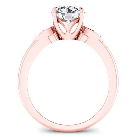 Lobelia Round Moissanite Bridal Set rosegold