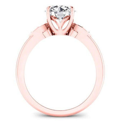 Lobelia Round Moissanite Bridal Set rosegold