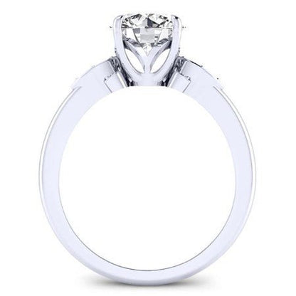 Lobelia Round Moissanite Bridal Set whitegold
