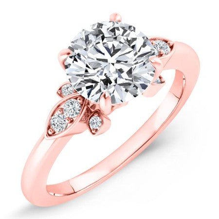 Lobelia Round Moissanite Bridal Set rosegold