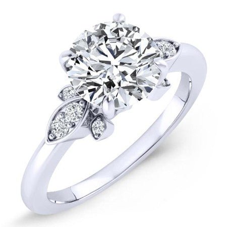 Lobelia Round Moissanite Bridal Set whitegold