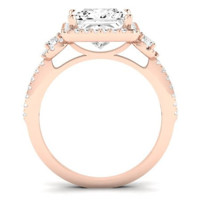 Lunaria Diamond Matching Band Only (does Not Include Engagement Ring) For Ring With Princess Center rosegold