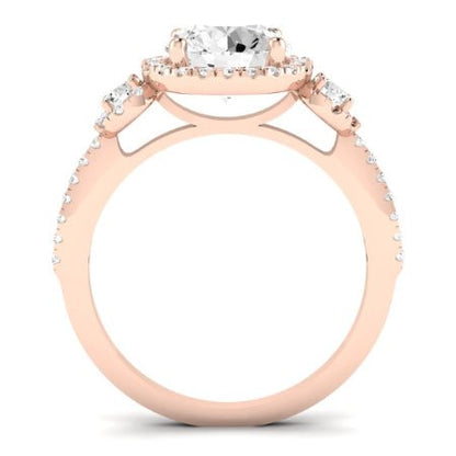 Lunaria Diamond Matching Band Only (does Not Include Engagement Ring) For Ring With Round Center rosegold