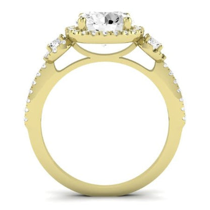 Lunaria Diamond Matching Band Only (does Not Include Engagement Ring) For Ring With Round Center yellowgold