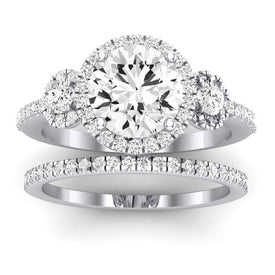 Lunaria Diamond Matching Band Only (does Not Include Engagement Ring) For Ring With Round Center whitegold