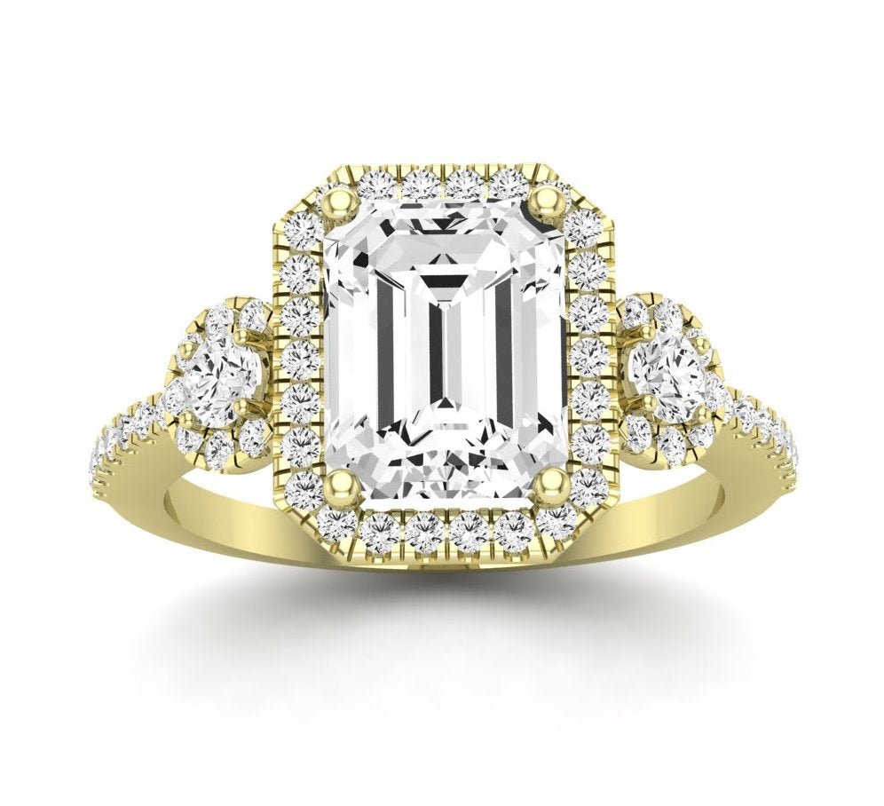 Lunaria - GIA Natural Emerald Diamond Engagement Ring