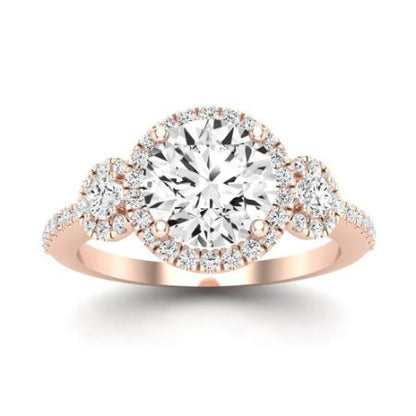 Lunaria Moissanite Matching Band Only (does Not Include Engagement Ring) For Ring With Round Center rosegold