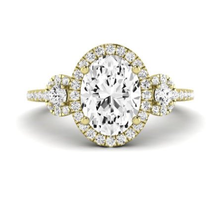 Lunaria Oval Moissanite Bridal Set yellowgold