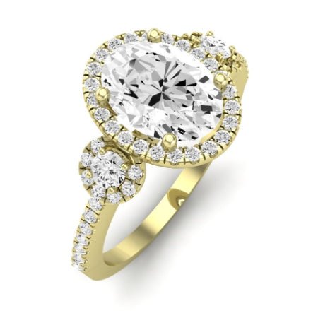 Lunaria Oval Moissanite Bridal Set yellowgold