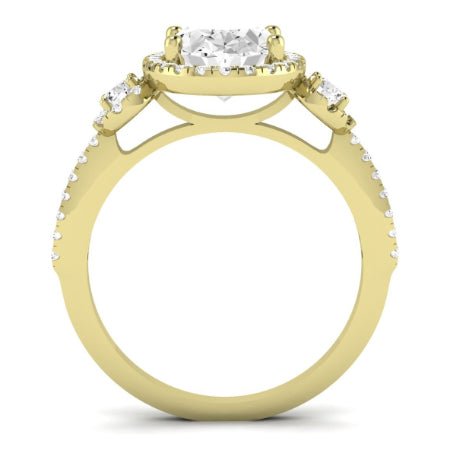 Lunaria Oval Moissanite Bridal Set yellowgold