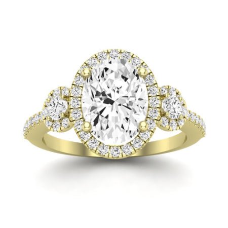 Lunaria Oval Moissanite Bridal Set yellowgold