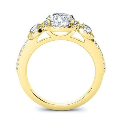 Lunaria Princess Moissanite Bridal Set yellowgold
