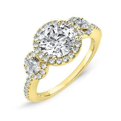 Lunaria Round Diamond Bridal Set (Lab Grown Igi Cert) yellowgold