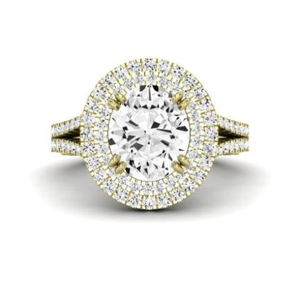 Lupin Oval Moissanite Bridal Set yellowgold