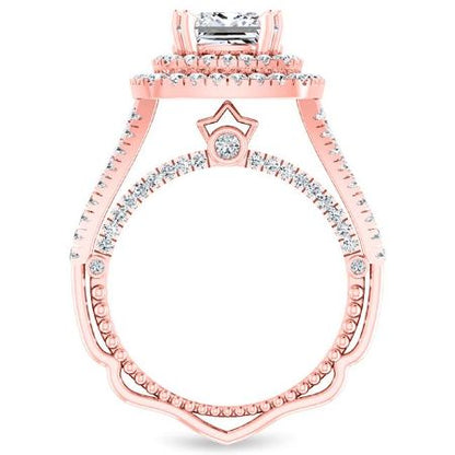 Lupin Princess Moissanite Bridal Set rosegold