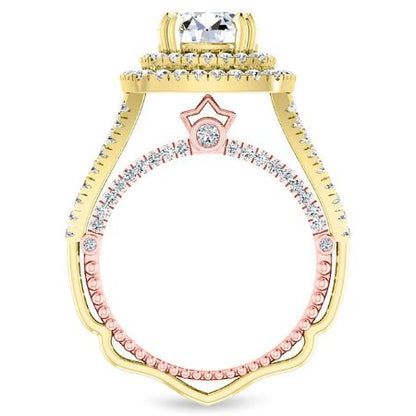Lupin Round Moissanite Bridal Set yellowgold