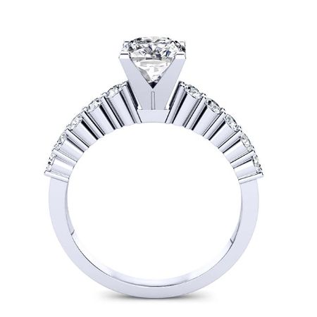 Magnolia Cushion Moissanite Bridal Set whitegold