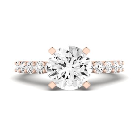 Magnolia Moissanite Matching Band Only (does Not Include Engagement Ring) For Ring With Round Center rosegold