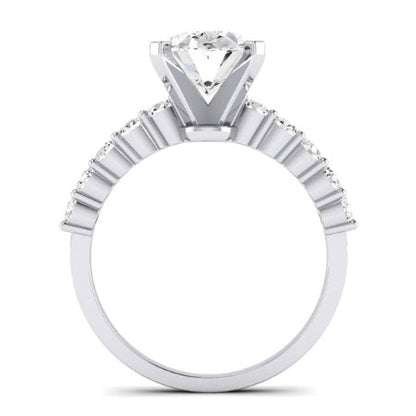 Magnolia Oval Moissanite Bridal Set whitegold