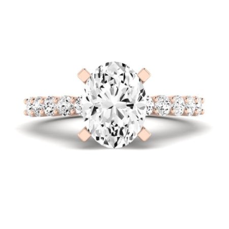 Magnolia Oval Moissanite Bridal Set rosegold