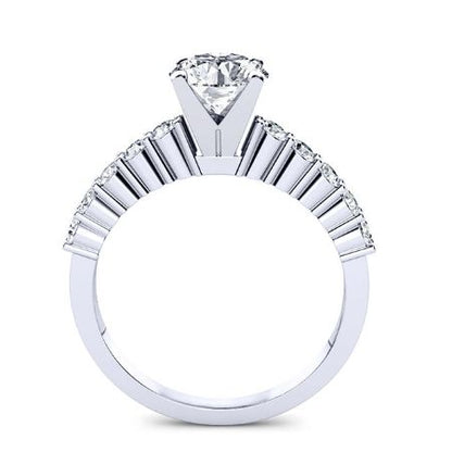 Magnolia Round Moissanite Bridal Set whitegold