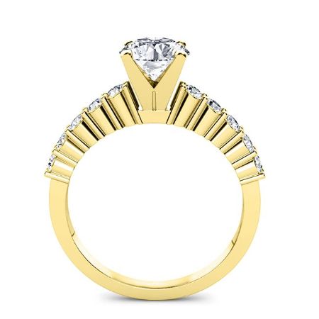 Magnolia Round Moissanite Bridal Set yellowgold