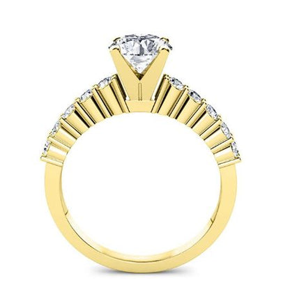 Magnolia Round Moissanite Bridal Set yellowgold