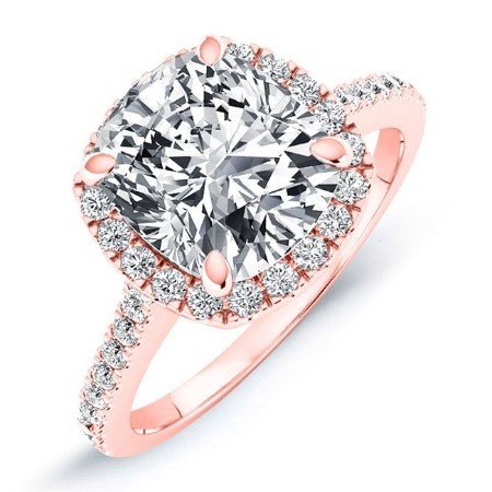 Mallow Cushion Moissanite Bridal Set rosegold