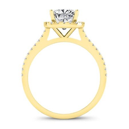 Mallow Cushion Moissanite Bridal Set yellowgold