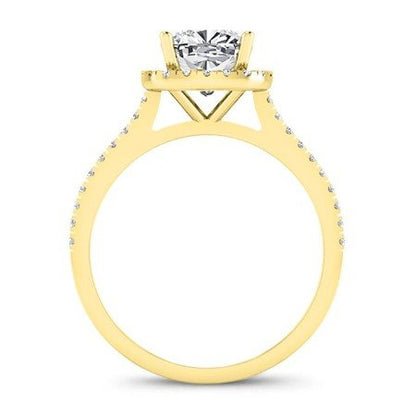 Mallow Cushion Moissanite Bridal Set yellowgold