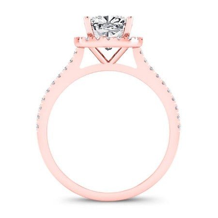 Mallow Cushion Moissanite Bridal Set rosegold