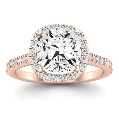 Mallow Diamond Matching Band Only (does Not Include Engagement Ring)   For Ring With Cushion Center rosegold