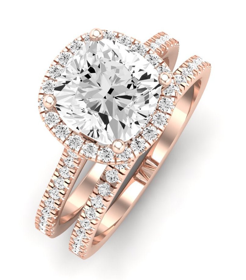 Mallow Diamond Matching Band Only (does Not Include Engagement Ring)   For Ring With Cushion Center rosegold