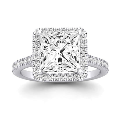 Mallow Diamond Matching Band Only (does Not Include Engagement Ring)   For Ring With Princess Center whitegold