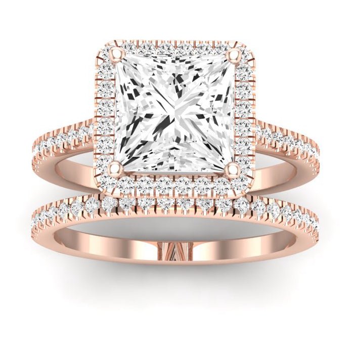 Mallow Diamond Matching Band Only (does Not Include Engagement Ring)   For Ring With Princess Center rosegold