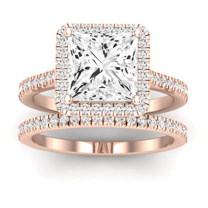 Mallow Diamond Matching Band Only (does Not Include Engagement Ring)   For Ring With Princess Center rosegold